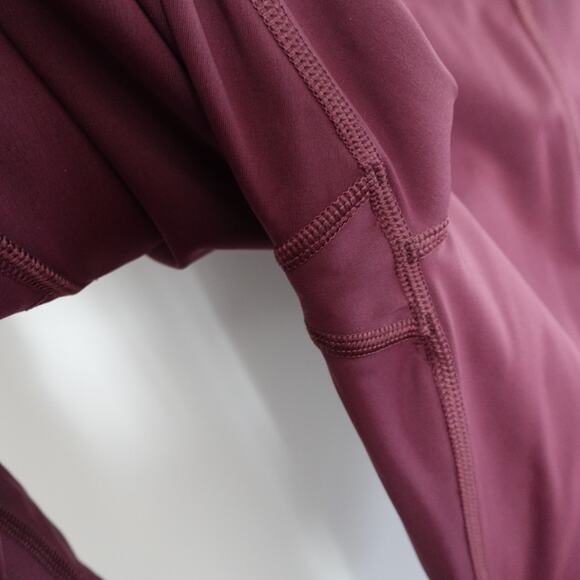 Athleta Lightning Capri In Supersonic Antique Burgundy Activewear Gym Workout - Picture 5 of 10